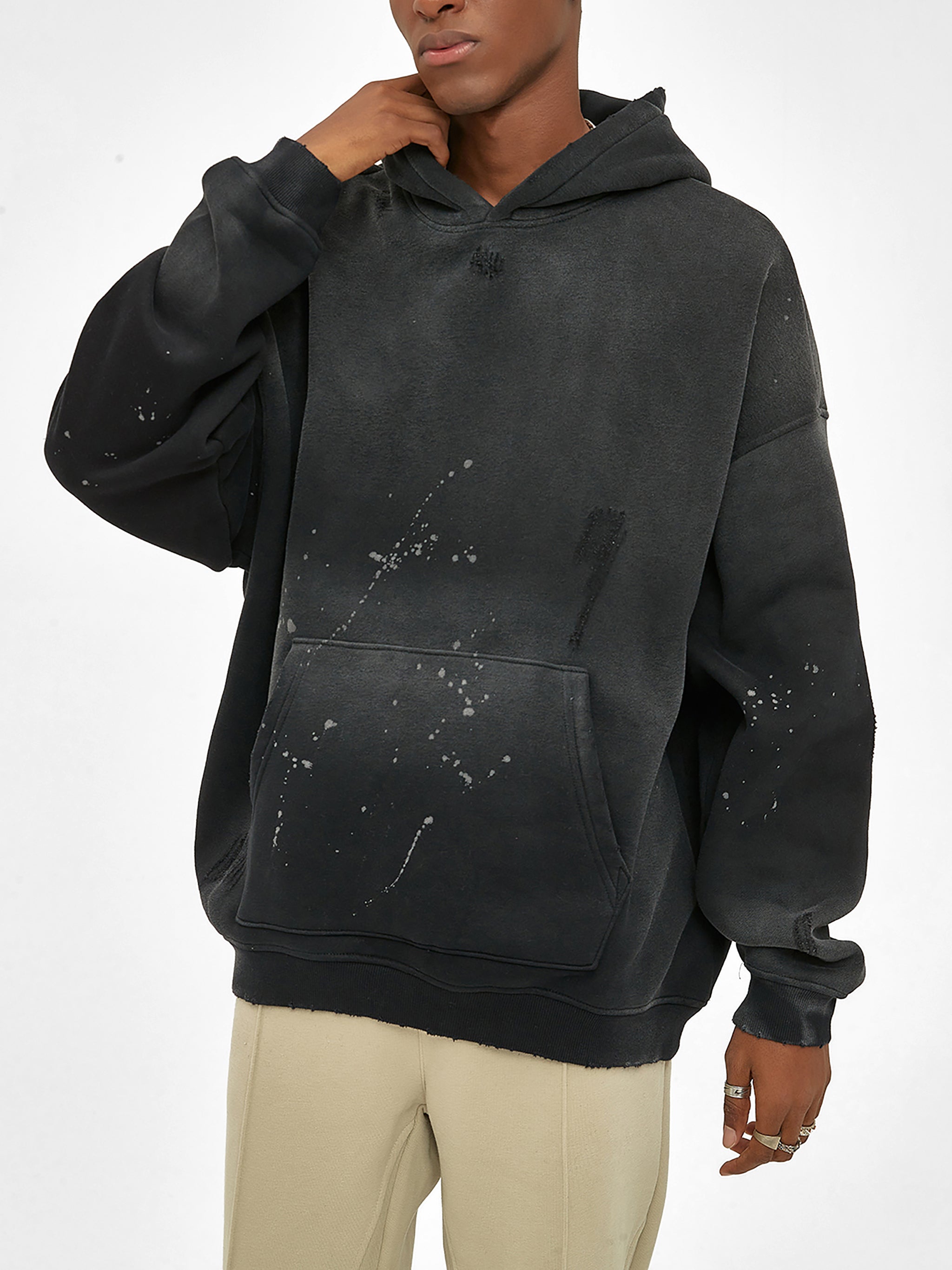 DISTRESSED GHOST HOODIE