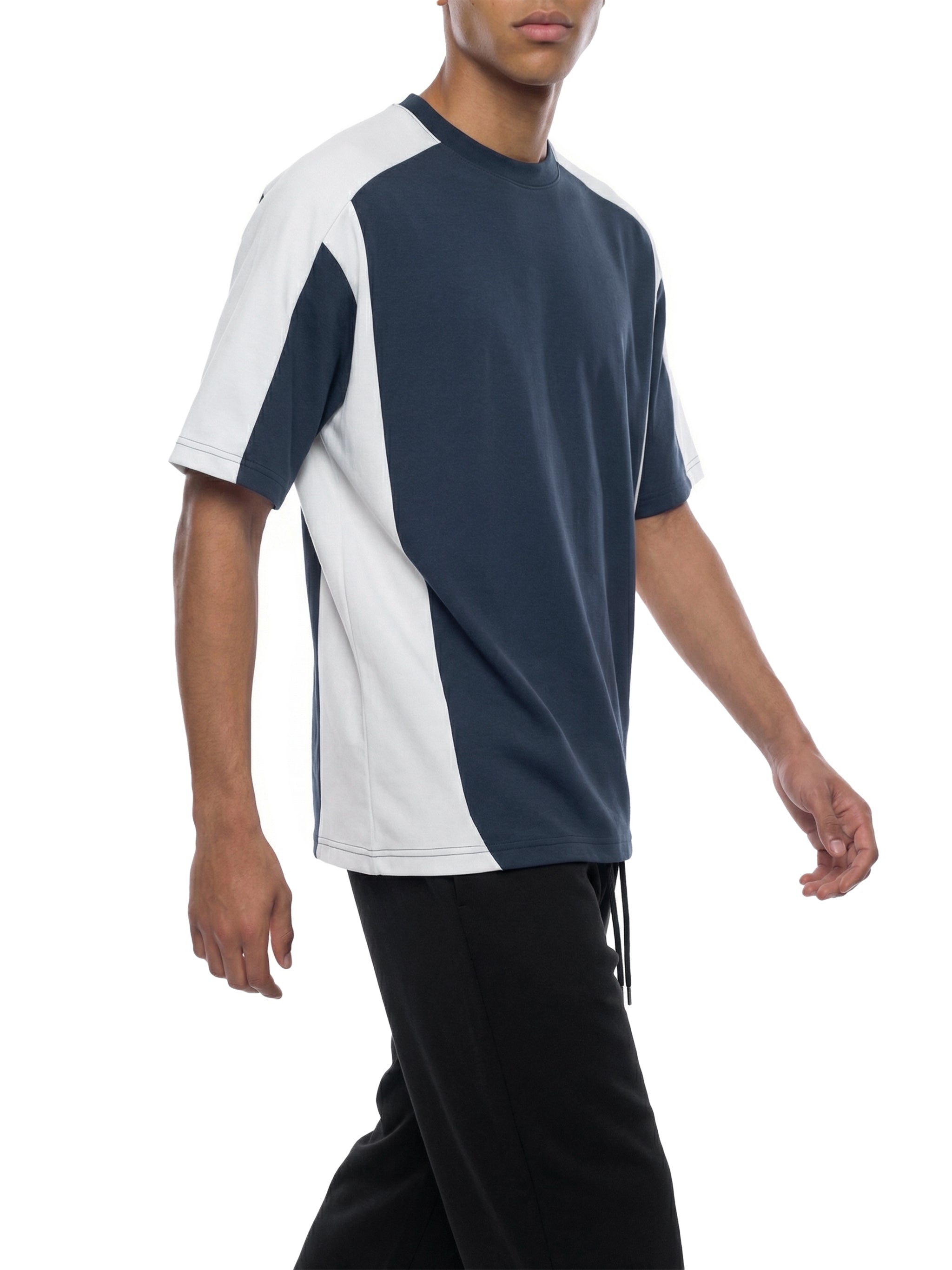 Unisex Color Block Loose T-Shirt